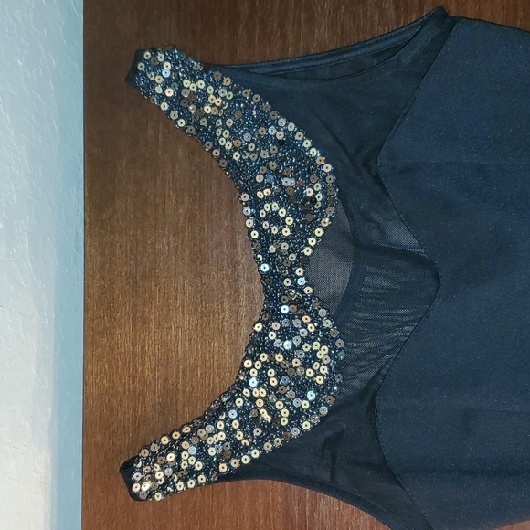 A'gaci sz small peplum top with sheer top and beautiful embellished neck - Picture 8 of 10